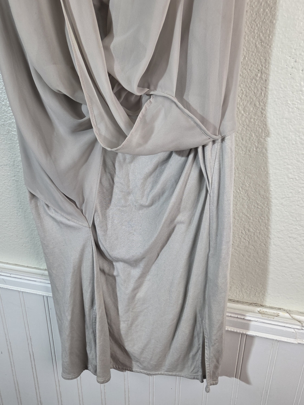 AllSaints Abi Dress Womens US 2 XS Gray Draped Sleeveless Midi Made in Portugal - Picture 9 of 16